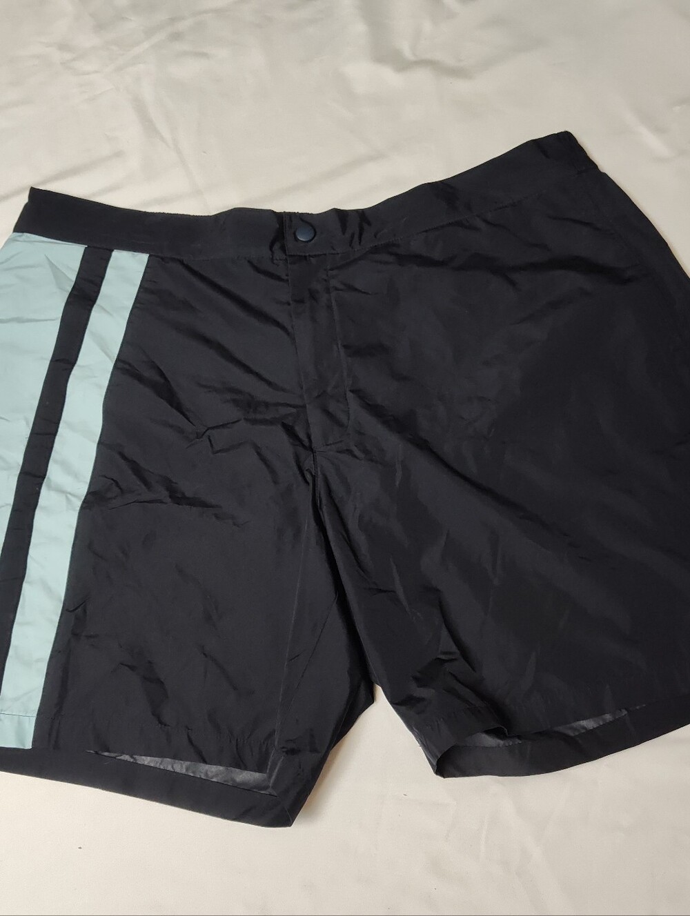 Verge Navy Blue Swim Shorts with Light Blue Side Stripe Size XL
